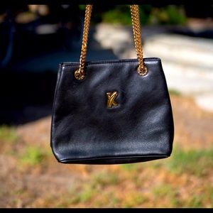 Paloma Picasso hand bag with gold chain